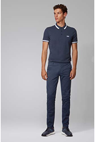 Hugo Boss Green Polo de arroz azul marina para hombre, azul, XL