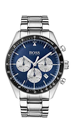 Hugo BOSS Reloj Cronógrafo para Hombre de Cuarzo con Correa en Acero Inoxidable 1513630