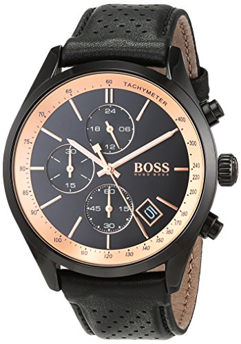 Hugo BOSS Reloj Cronógrafo para Hombre de Cuarzo con Correa en Cuero 1513550