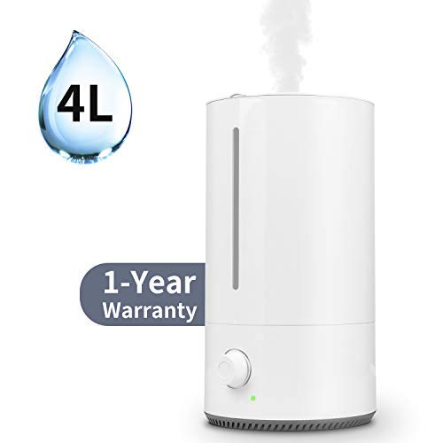Humidificador, Difusor de Aroma Movaty 4L Humidificador de Sala de Aromaterapia Ultrasónico, Material Antibacteriano con Larga Vida útil, Perfecto para Dormitorio, Oficina y Guardería