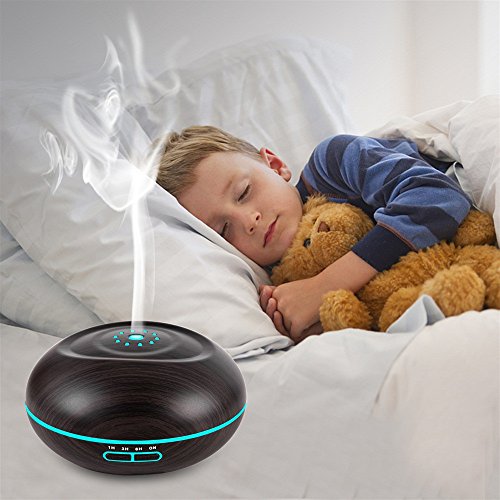 Humidificador Ultrasónico,JiaMeng 500ml Cambio de Color del difusor 7 del Aceite Esencial del purificador LED del humectador ultrasónico - JMJS063