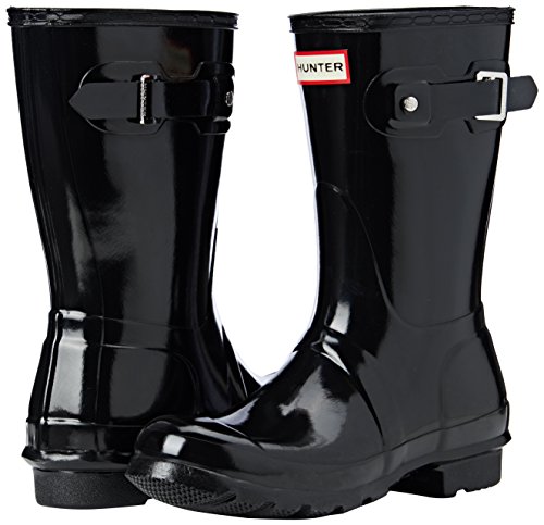Hunter Short Gloss, Escarpines para Mujer, Negro, 37 EU