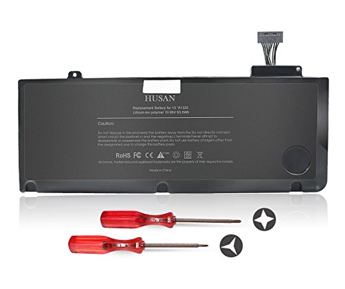 HUSAN A1322 Batería de Ordenador portátil para MacBook Pro 13 '' A1322 A1278 (2009 2010 2011 2012 Version) 661-5229 661-5557 020-6547-A MB990LL / A (10.95V 6000mAh)