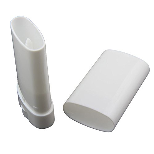 Hustar 15 ml Desodorante Vacío Recargable Contenedor Plástico Lip Balm Tubos Contenedores Contenedores Brillo Labial Contenedores Titulares 10 Unids Blanco