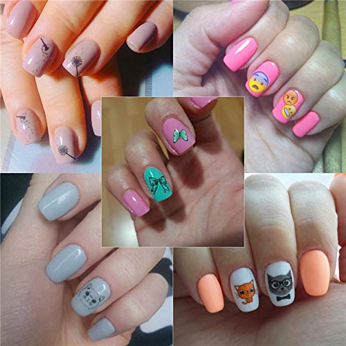 HUYDLD Pegatina De Uñas 6 Hojas/Lote Mixto Cara De Diente De León Emoji Etc Diseños De Transferencia De Agua Nails Art Sticker Nail Wrap Calcomanías