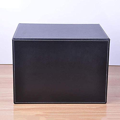 HWMYA Negro Organizador de Escritorio con 3 cajones, Ministerio del Interior del Archivo Caja de Almacenamiento Organizador, el Organizador de Cuero Soporte para Documentos, Novedades, Cosmética