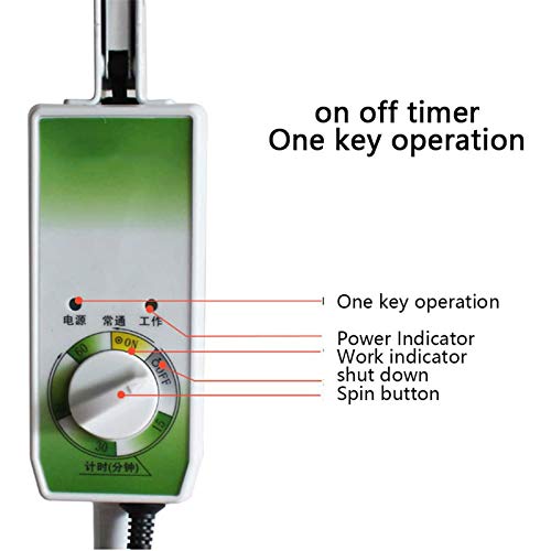HWZZ TDP Lámpara De Calentamiento Mineral De Infrarrojo Lejano Lámpara De Tratamiento De Acupuntura Temporizador De Pie Ajustable con Ruedas Universales para Tratamiento,Blanco,220V