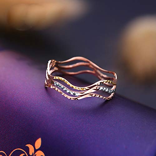 HXUJ 18k Anillo de Color Dorado Puro Diseño de Moda Mujeres Inteligentes Joyería Fina Miss Girl Gift Party Descuento 2017 Nuevo Bueno Agradable como la Belleza,4