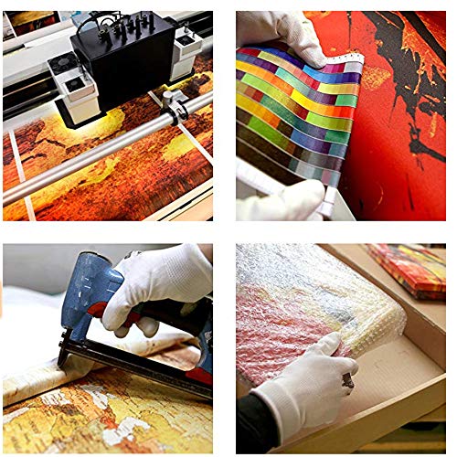 HYFBH Cuadros Abstractos de Wassily Kandinsky HD Lienzo Pintura al óleo Decoración Moderna para el hogar Arte de la Pared Cartel para Sala de Estar 50x70cm (19.7"x27.6) con Marco