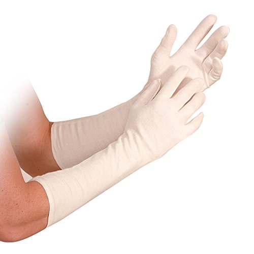 Hygro Star Algodón Guantes de protección extra largo 45 cm – 12 pares Paquete
