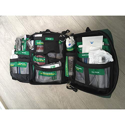HYRL Kit Auxilios Situaciones De Emergencia En Caso De Terremoto, Kit De Primeros Auxilios De 165 Piezas, Ideal para La Escuela, La Oficina, El Vehículo, El Campamento Y Los Deportes,Withcontent