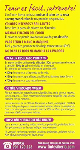 Iberia - Tinte Azul Eléctrico para ropa, 40°C