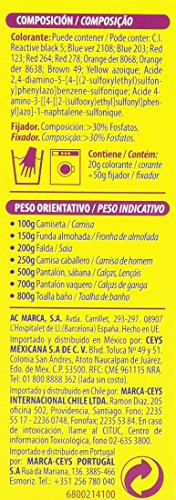 Iberia - Tinte Azul Eléctrico para ropa, 40°C