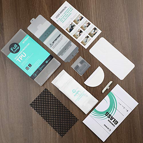 Ibywind [2 Piezas,Protector de Pantalla de hidrogel para OnePlus 7 Pro/OnePlus 7T Pro,Protector de Lente de Cámara,Atrás Pegatina Protectora Fibra de Carbono,[Admite la función de Huella Digital]