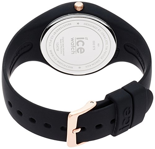 Ice-Watch - ICE glam Black Rose-Gold - Reloj nero para Mujer con Correa de silicona - 000980 (Medium)
