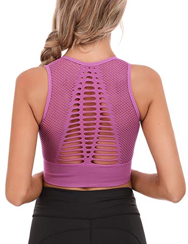 iClosam Sujetador Yoga Mujer,Bra Deportivo Alto Impacto Cómodo y Transpirable Ideal para Gimnasio Fitness Run Ejercicio Yoga