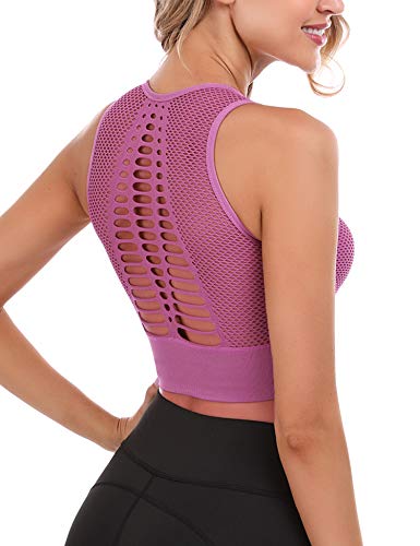 iClosam Sujetador Yoga Mujer,Bra Deportivo Alto Impacto Cómodo y Transpirable Ideal para Gimnasio Fitness Run Ejercicio Yoga