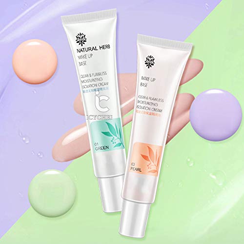 ICYCHEER - Protector de lactancia para base de maquillaje con base hidratante e impermeable, color crema