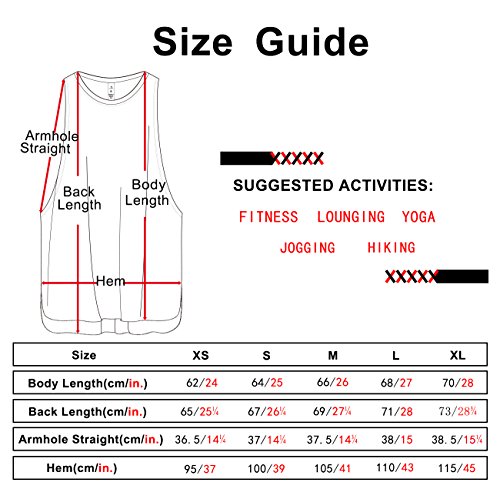 icyzone Sueltas y Ocio Camiseta sin Mangas Camiseta de Fitness Deportiva de Tirantes para Mujer (S, Mezclilla)