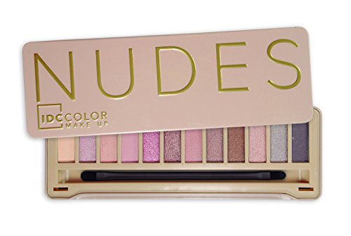 IDC Color nudes paleta maquillaje 12 sombras ojos