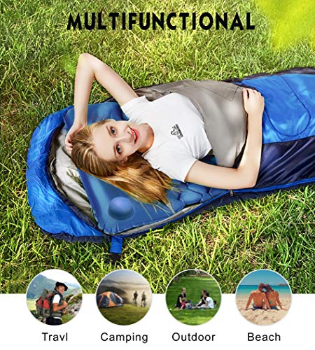 Idefair Colchoneta inflable, colchonetas de camping ultraligeras Colchón al aire libre Colchoneta impermeable para dormir con almohada para senderismo Camping Viaje Hamaca Playa