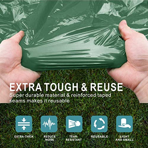 Idefair Saco de dormir de emergencia con silbato de supervivencia Impermeable Ligero Equipo de supervivencia Manta Bolsas para senderismo Caza Camping Mantener caliente