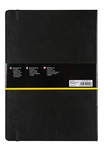 Idena 209292 - Cuaderno de notas con marcador (A4, rayado), color negro