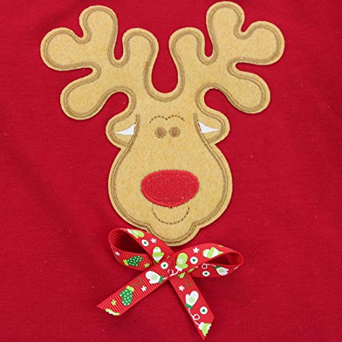 IEFIEL Conjunto Infantil de Carnaval Navidad Reyes Fiesta Body Pelele + Falda Estilo de Vestido Algodón para Recién Nacido Bebé Niña Reno 6-9 meses