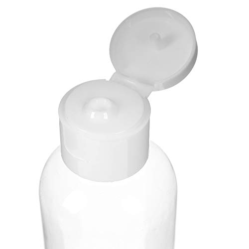 IETONE 10 Piezas Botellas Vacías de Plástico Transparente Tubos de Capacidad de 100 ml con Tapa Abatible Botellas Recargables de Viaje Portátiles Set para Viajes Aéreos, Aeropuerto, Vacaciones