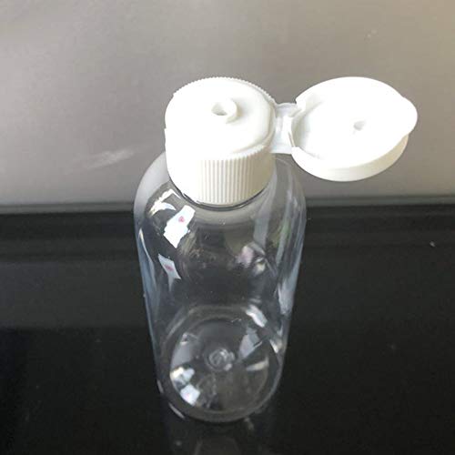 IETONE 10 Piezas Botellas Vacías de Plástico Transparente Tubos de Capacidad de 100 ml con Tapa Abatible Botellas Recargables de Viaje Portátiles Set para Viajes Aéreos, Aeropuerto, Vacaciones