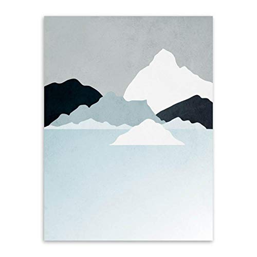 IGZAKER Abstract Mountain Landscape Canvas A4 Art Modern Print Poster Iceland Wall Pictures Living Room Home Decor Paintings (sin Marco) 60x80cmx3pcs