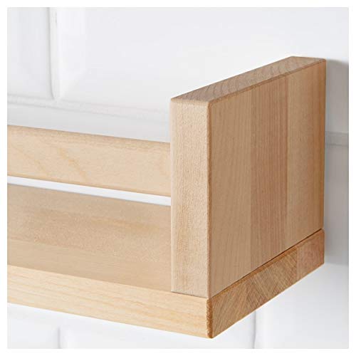 Ikea Bekvam,  4 estantes para especias de madera - cuarto del bebé - soporte de libros - niños - cocina - accesorios de baño,  estante de almacenamiento organizador, color abedul, madera natural.