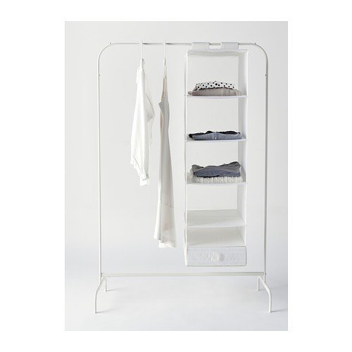 Ikea MULIG - Ropa Rack, Blanco - 99x46 cm