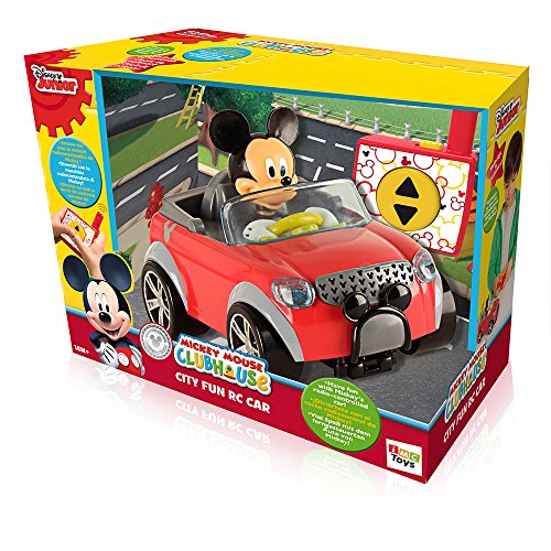 IMC Toys- City Fun Juguete figurina Mickey en su RC Coche, Color Rojo/Negro/Gris, 20 cm (181953)