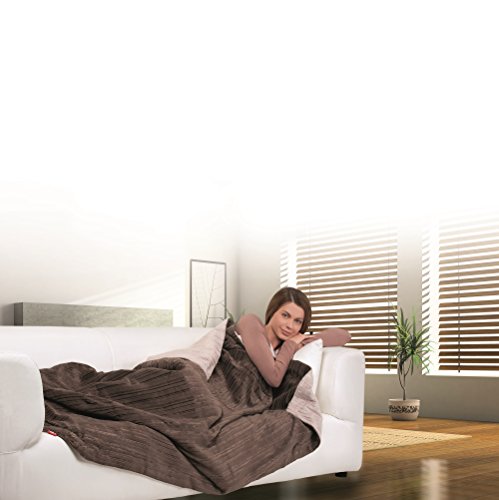 Imetec Intellisense manta eléctrica individual de 150 x 90 cm, manta eléctrica con tecnología Intellisense, microfibra suave bicolor reversible, puede lavarse en la lavadora