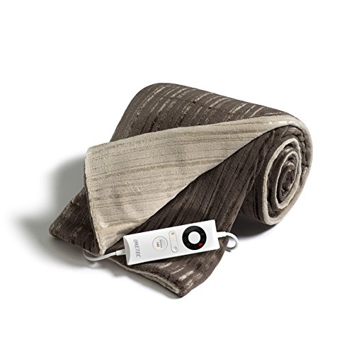 Imetec Intellisense manta eléctrica individual de 150 x 90 cm, manta eléctrica con tecnología Intellisense, microfibra suave bicolor reversible, puede lavarse en la lavadora