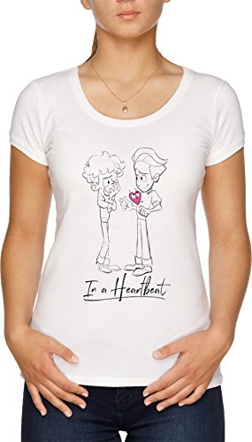 In a Heartbeat Camiseta Mujer Blanco