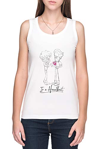 In a Heartbeat De Tirantes Camiseta Mujer Blanco