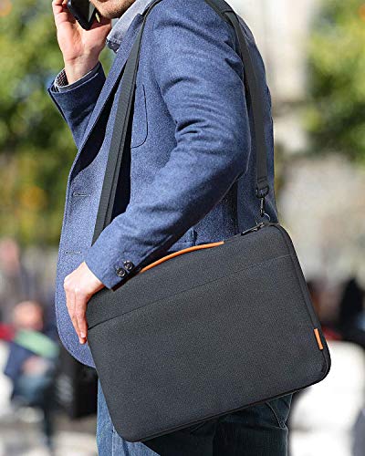 Inateck Bolso Bandolera para Ordenador Portátil de 14 Pulgadas, Laptop Sleeve Resistente a los Derrames para Portátil,Notebook, Ultrabook de 14 Pulgadas,15 Pulgadas MacBook Pro Retina 2016-2018,Negro