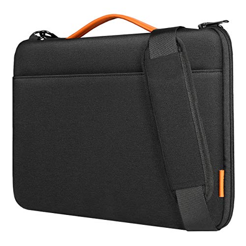 Inateck Bolso Bandolera para Ordenador Portátil de 14 Pulgadas, Laptop Sleeve Resistente a los Derrames para Portátil,Notebook, Ultrabook de 14 Pulgadas,15 Pulgadas MacBook Pro Retina 2016-2018,Negro