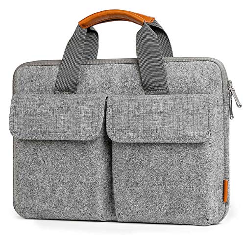 Inateck Funda en Fieltro 14-14,1", para 15 Pulgadas Surface Laptop 3, MacBook Pro 2016/2017/2018(Model A1707/A1990) y portátiles de hasta 14,1 Pulgadas, Bolso de Business Escolar, Gris