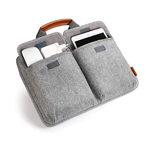 Inateck Funda en Fieltro 14-14,1", para 15 Pulgadas Surface Laptop 3, MacBook Pro 2016/2017/2018(Model A1707/A1990) y portátiles de hasta 14,1 Pulgadas, Bolso de Business Escolar, Gris