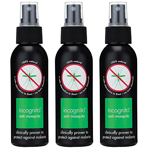 INCOGNITO Repellant 100ml 3 Pack Deal Spray Repelente de Insectos (100 ml), 3 Unidades, Transparente, 20x40x15 cm