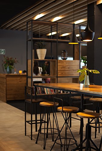 Indhouse - Taburete hosteleria Restaurante Loft con Estilo Industrial Hierro y Madera Brome