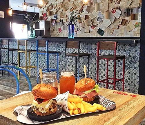 Indhouse - Taburete para hostelería de Estilo Industrial Vintage Canan