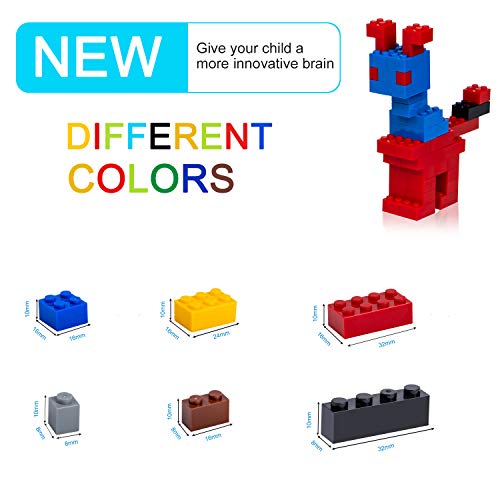 iNeego Bloques de Construcción 1000 Piezas Bloques de Construcción Infantil 3D Juegos de Construcción Ladrillos de Construcción Juguete Colorido Juego para Niños Juguetes Educativos