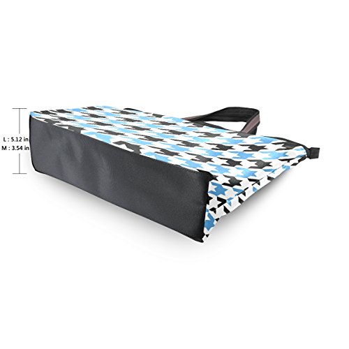 INGBAGS moda grande bolso de hombro América Pied De Poule patrón pata de gallo mujeres señoras bolso