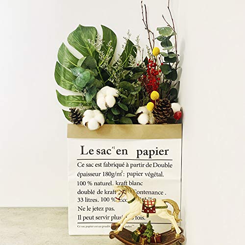 INHEMI 2 Sacos Grandes Papel Kraft,Bolsa de Almacenamiento de Papel,Le Sac En Papier Paper Bag para Guardar Juguetes ,Ropa y Otros Artículos