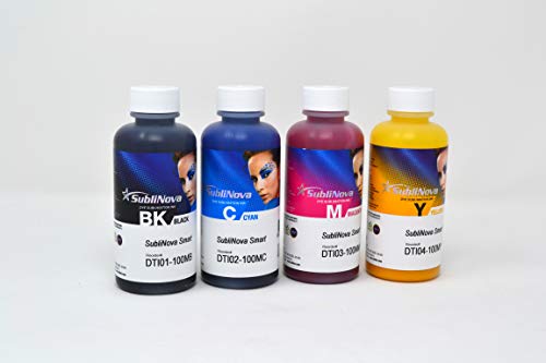 Ink Tec Sublinova Smart tintas de sublimación de tinte DTI, color 4 Colour Set (C,M,Y,K) 100ml