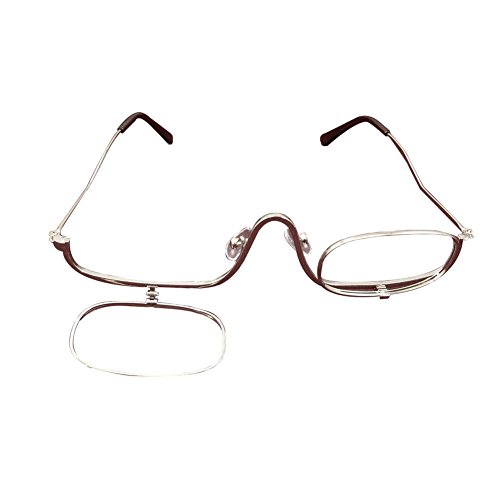Inlefen Las gafas de lectura de las mujeres que magnifican componen anteojos, sola lente, Flip-able cada lado de la aplicación cosmética